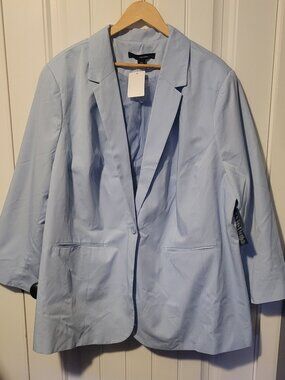 denim 24/7 Women's Light Blue Lined Blazer Size 28 NWT